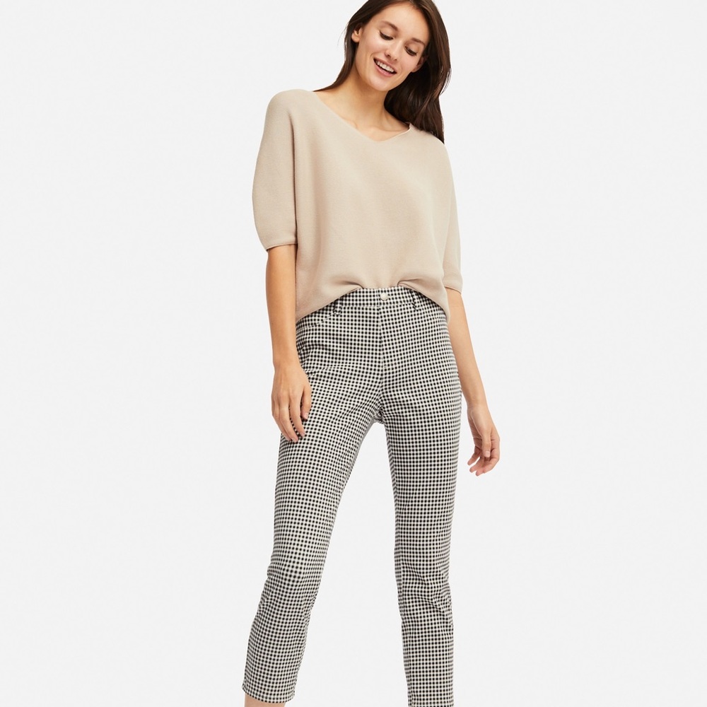 NWOT Uniqlo Checkered Skinny Jeans